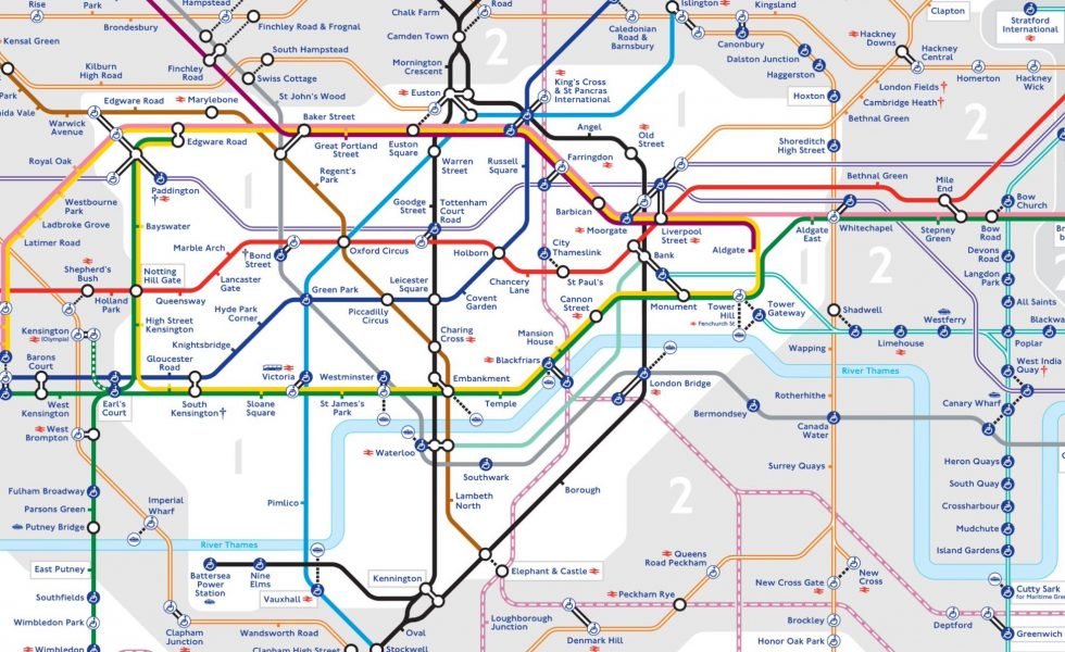 New Tube map with Elizabeth Line published by Transport for London