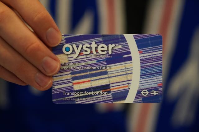 An Elizabeth line Oyster card design